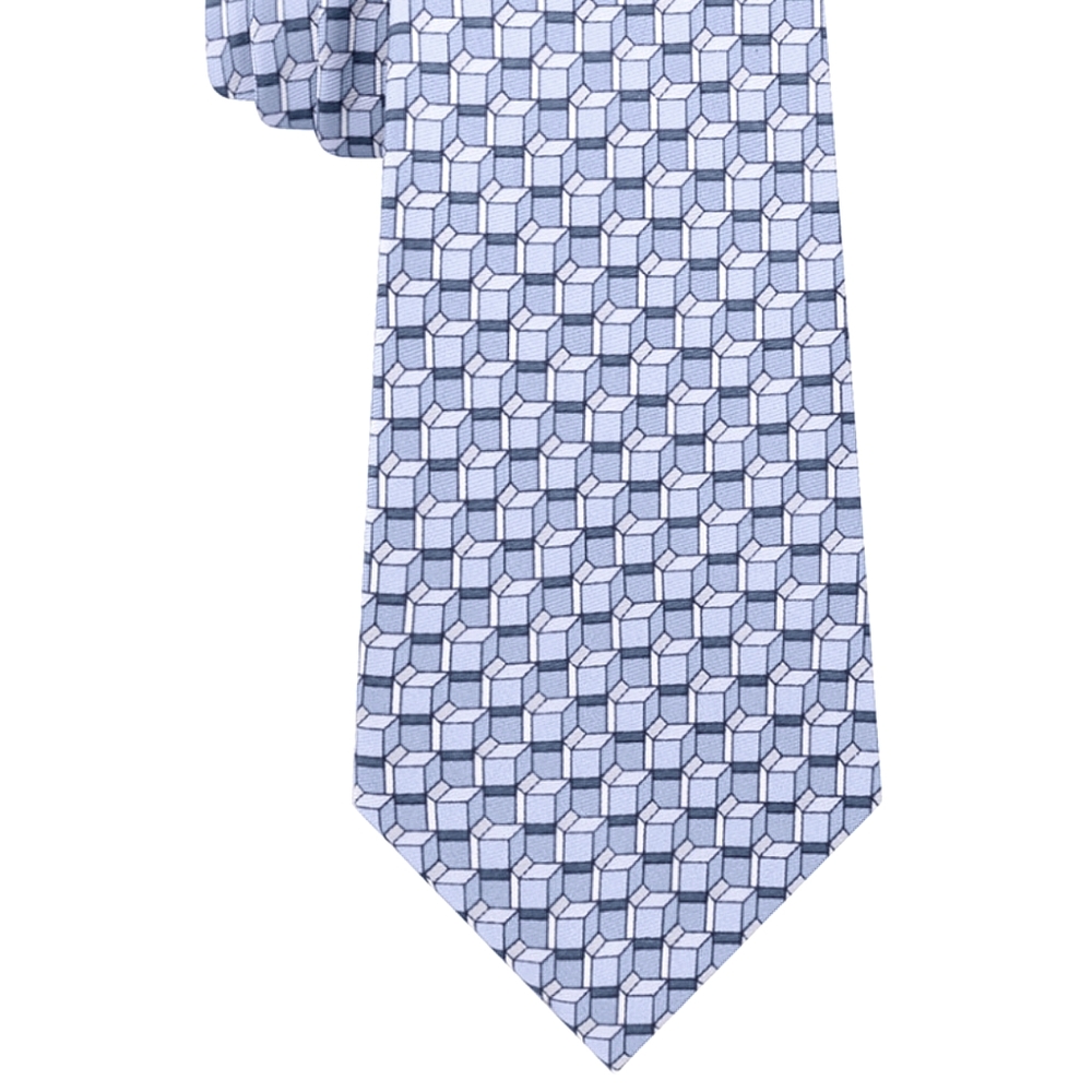 New Michael Kors Men's Classic Geo-Print Silk Tie - Picture 1 of 3